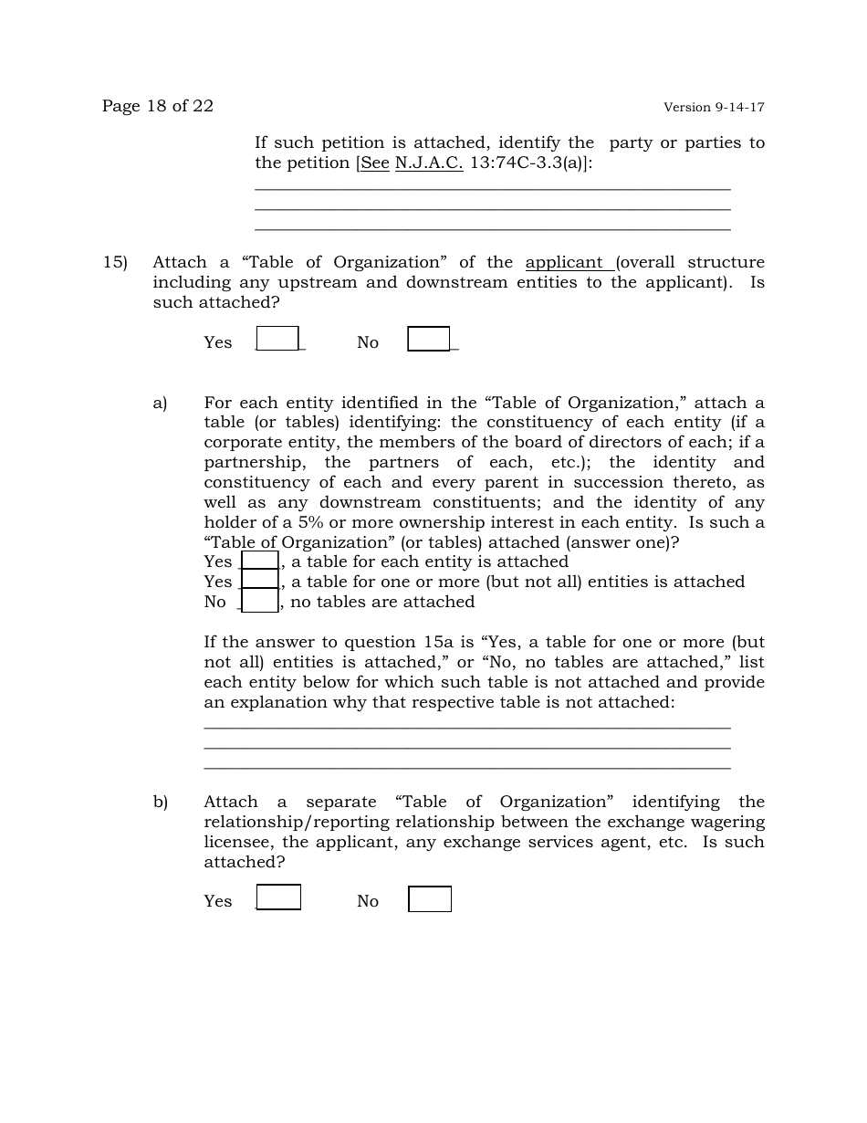 Exchange Management Agent License Application - New Jersey, Page 18