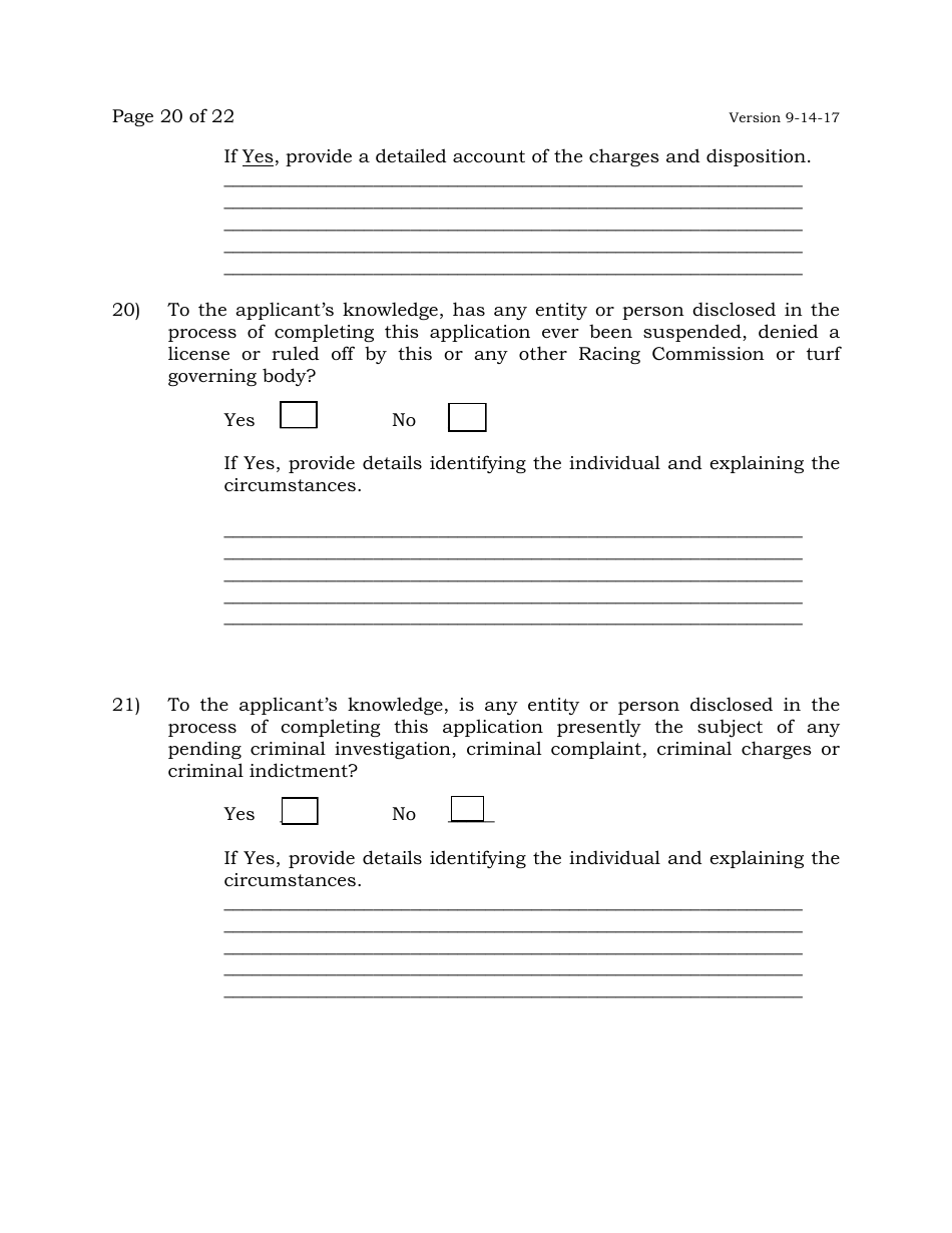 Exchange Management Agent License Application - New Jersey, Page 20