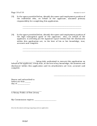 Exchange Services Agent License Application - New Jersey, Page 18