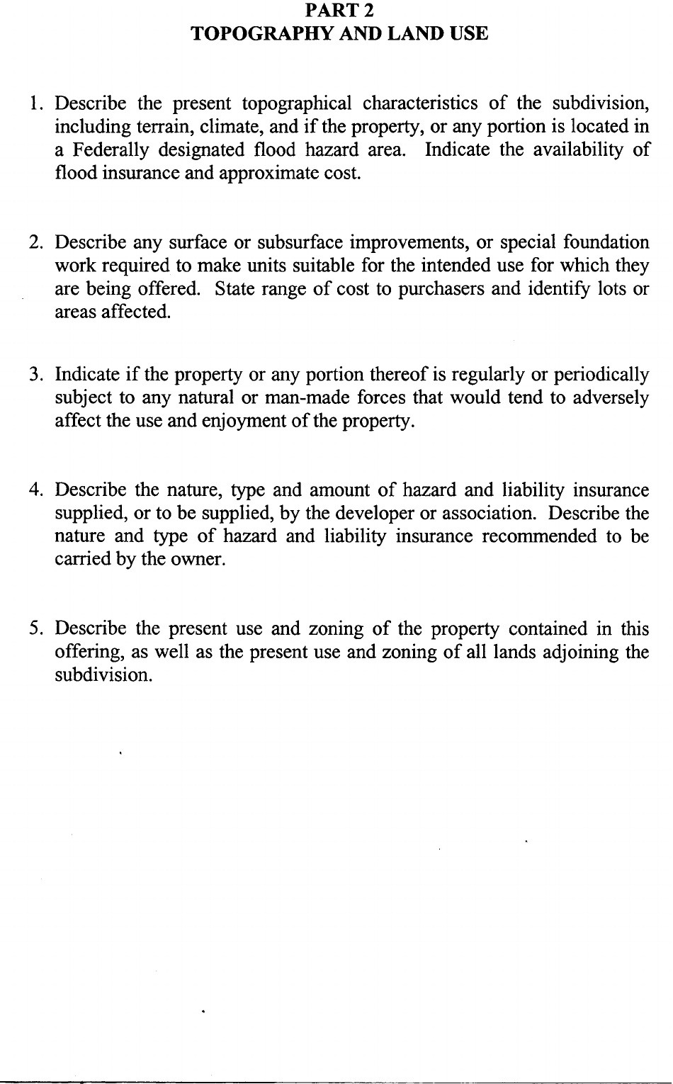 Nj Public Offering Statement Format - New Jersey, Page 4