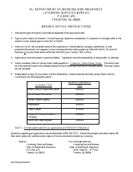 Document preview: Home Repair Contractor Branch Application - New Jersey