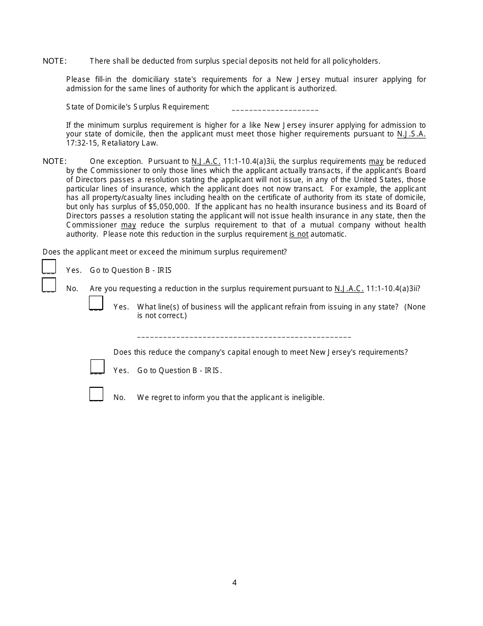 New Jersey New Jersey General Eligibility Requirements Worksheet