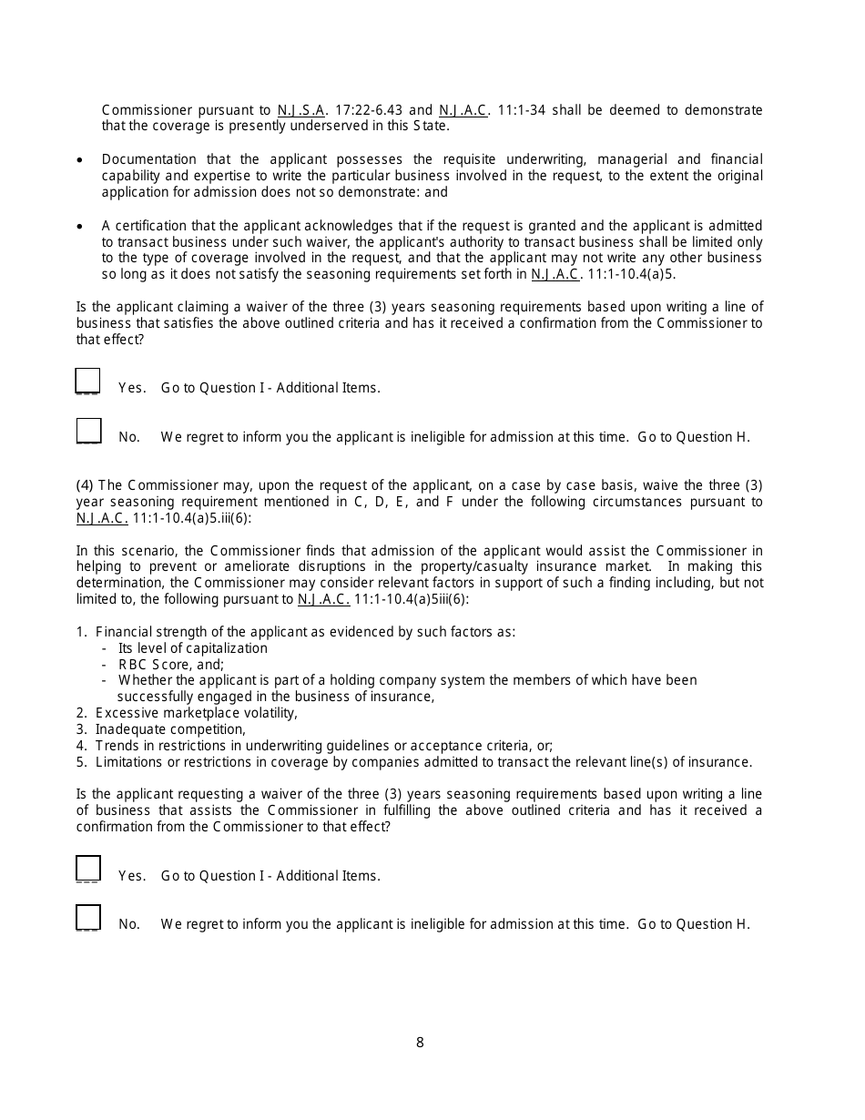 New Jersey New Jersey General Eligibility Requirements Worksheet ...