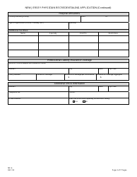 Form MC-6 New Jersey Physician Recredentialing Application - New Jersey, Page 2