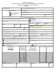 Document preview: Asbestos 10-day Notification Form - New Jersey