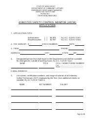Asbestos Safety Control Monitor (Ascm) Application - New Jersey