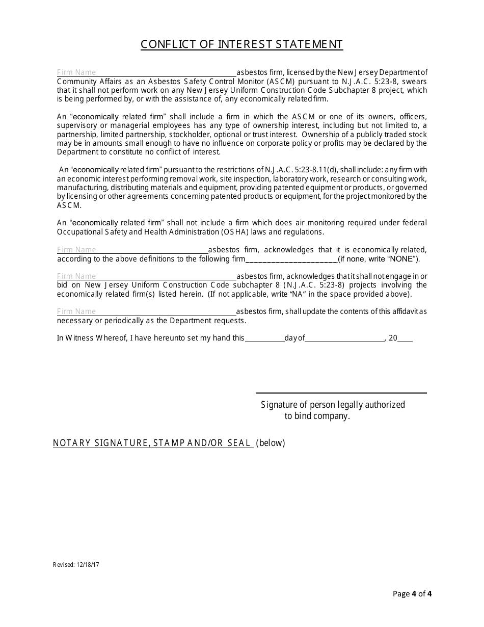 Asbestos Safety Control Monitor (Ascm) Application - New Jersey, Page 4