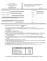 Form ES-90A Application for Type Certification - New Jersey