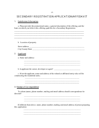 Application for a Secondary Registration - New Jersey, Page 2