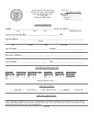 Form TL-4 &quot;License Application&quot; - New Jersey