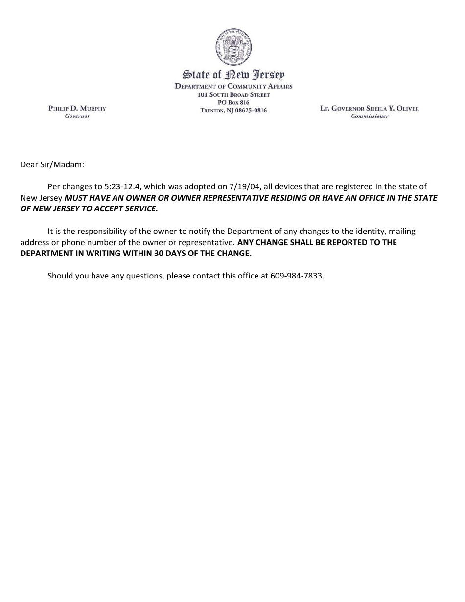 Application for Registration and / or Transfer of Owner - New Jersey, Page 5