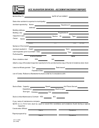 Form UCC-F326 &quot;Ucc Elevator Devices - Accident/Incident Report&quot; - New Jersey