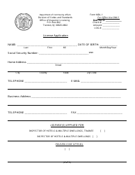 Form MDL-1 License Application - New Jersey