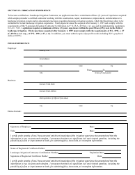 Form ADM-322 Application for Certification Landscape Irrigation Contractor Pursuant to N.j.s.a. 45:5aa-1 Et.seq. - New Jersey, Page 2