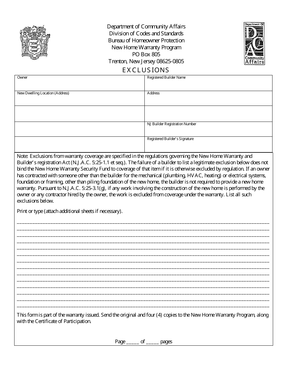 Exclusions - New Jersey, Page 4