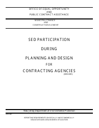 Form OEO-001 &quot;Sed Participation During Planning and Design for Contracting Agencies&quot; - New Jersey