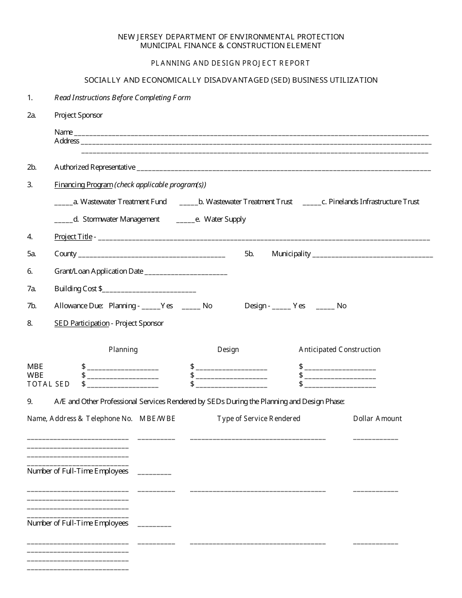 Form OEO-001 Sed Participation During Planning and Design for Contracting Agencies - New Jersey, Page 3