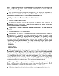 Wetland Mitigation Bank Proposal Checklist - New Jersey, Page 2