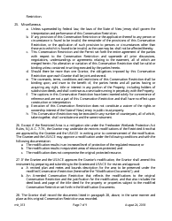 Grant of Conservation Restriction (Non-routine Mitigation Site/Mitigation Banks) - New Jersey, Page 7