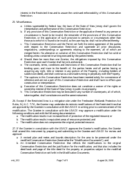 Grant of Conservation Restriction (Routine Mitigation Site) - New Jersey, Page 7
