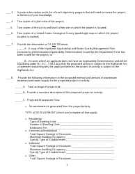 A Highlands Preservation Area Approval Pre-application Meeting Checklist - New Jersey, Page 2