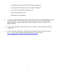 A Highlands Preservation Area Approval Pre-application Meeting Checklist - New Jersey, Page 4