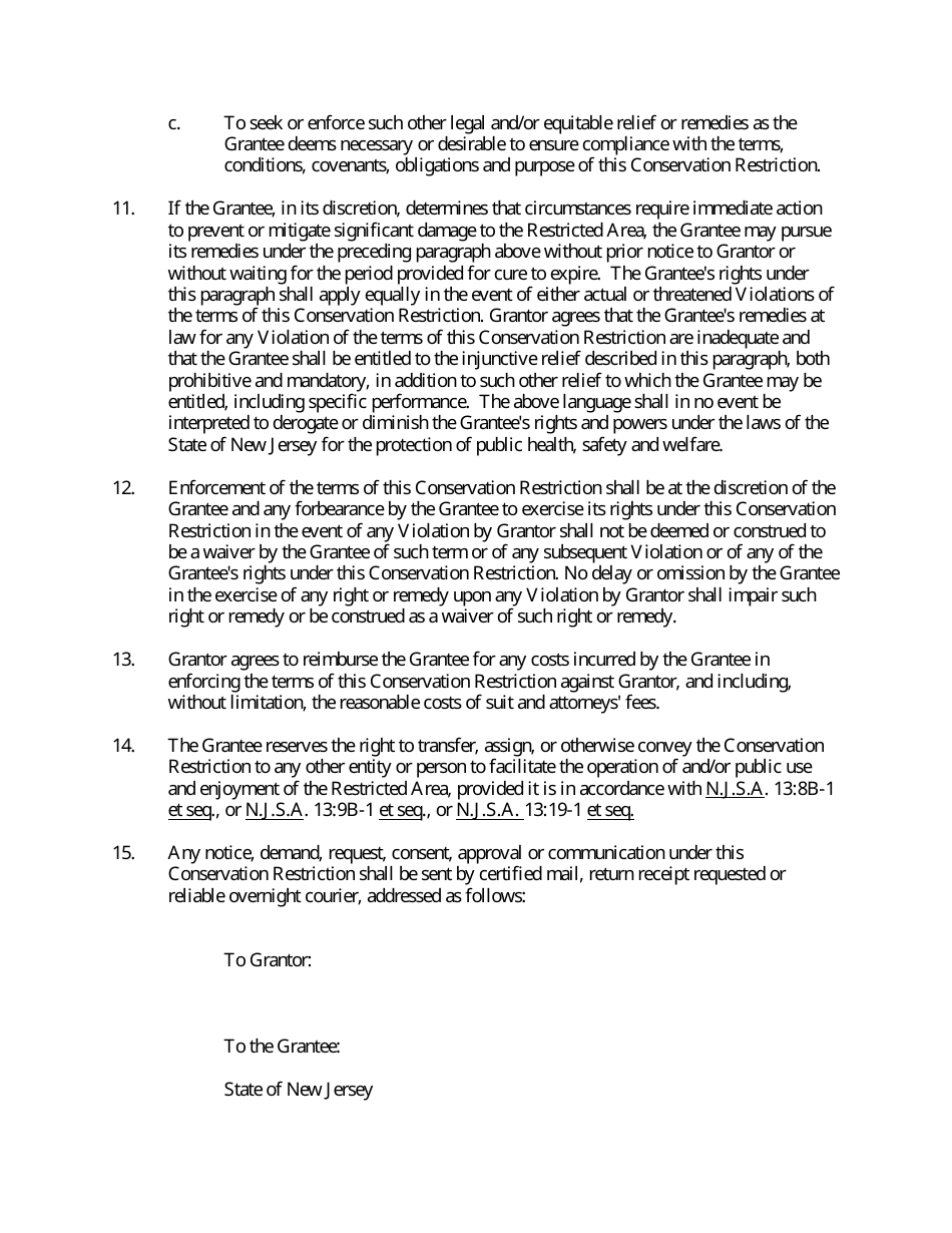 Grant of Conservation Restriction (Intertidal / Subtidal Mitigation Site Area) - New Jersey, Page 5