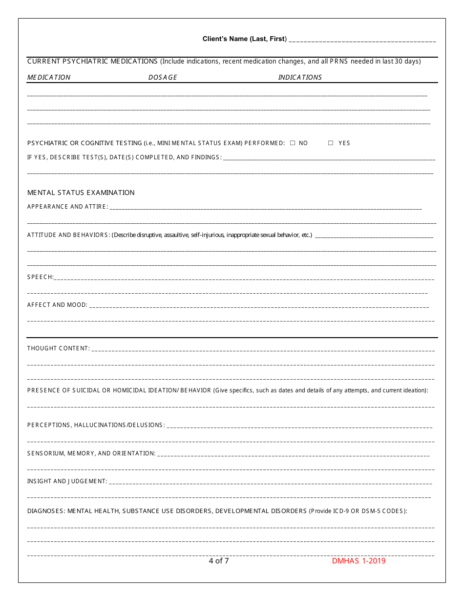 Pasrr Level II Psychiatric Evaluation - New Jersey, Page 4