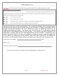 Pasrr Level II Psychiatric Evaluation - New Jersey, Page 7