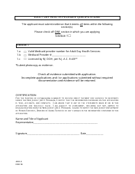 Form JACC-2 Section III Jacc Provider Application: Adult Day Health Services - New Jersey, Page 2