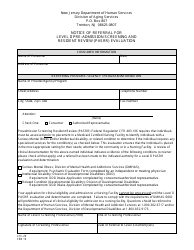 Document preview: Form LTC-29 Notice of Referral Forlevel II Pre-admission Screening Andresident Review (Pasrr) Evaluation - New Jersey