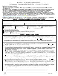 Document preview: Form LTC-26 Pre-admission Screening and Resident Review (Pasrr) Level I Screen - New Jersey