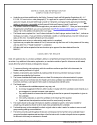 Affidavit of Record for Reader/Interpreter (Reader) Boiler Operator Examination - New Jersey, Page 2