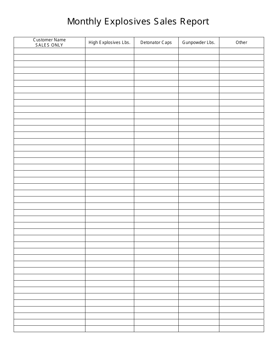 Monthly Explosives Sales Report - New Jersey, Page 2