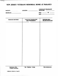 NJDMAVA Form 18 Consultant Pharmacist Form - New Jersey