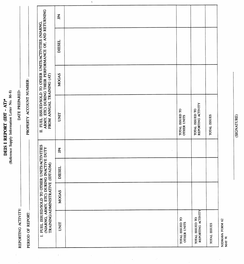 NJDMAVA Form 62 Deis I Report - New Jersey, Page 1