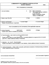 NJDMAVA Form 88-2 Commander&#039;s Evaluation Board Findings - New Jersey