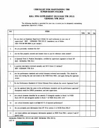 Document preview: NJDMAVA Form 293.31-3-4R Checklist for Maintaining the Supervisor's Folder - New Jersey