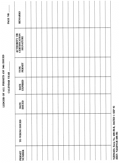 NJDMAVA Form 600-58-R  Printable Pdf