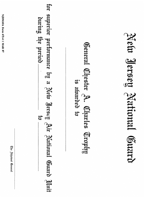 NJDMAVA Form 672-74  Printable Pdf