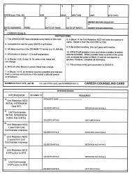 Document preview: NJDMAVA Form 1315 Career Counseling Card - New Jersey