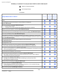 Document preview: Form DC21 Federal Closeout Package Documentation Checklist - New Jersey