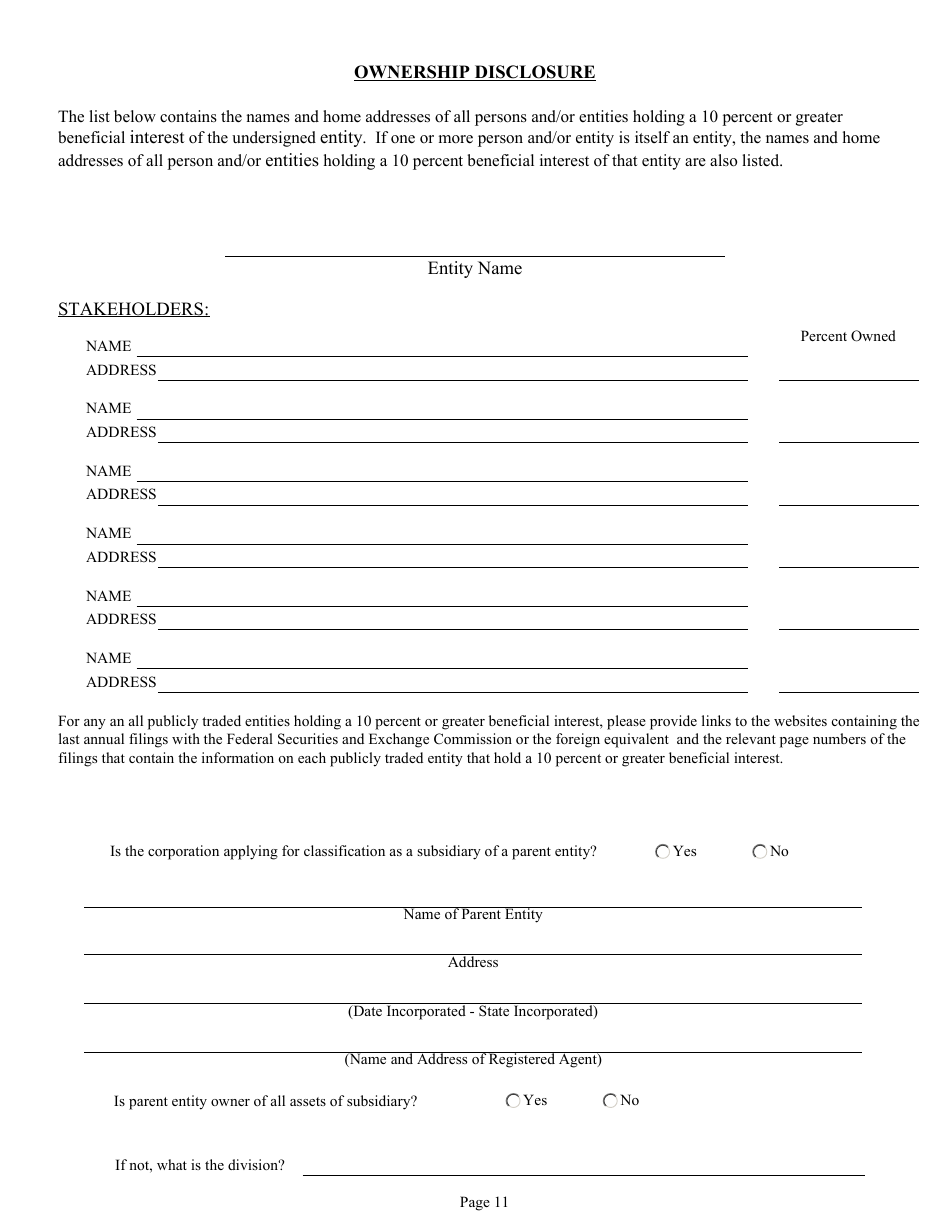 Form DC74A Contractors Financial and Equipment Statement Experience Questionnaire and Past Performance Record - New Jersey, Page 11