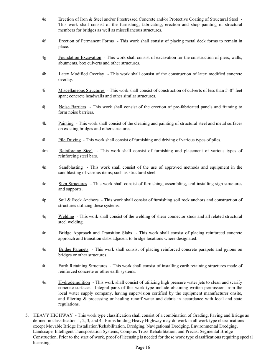 Form DC74A Contractors Financial and Equipment Statement Experience Questionnaire and Past Performance Record - New Jersey, Page 16