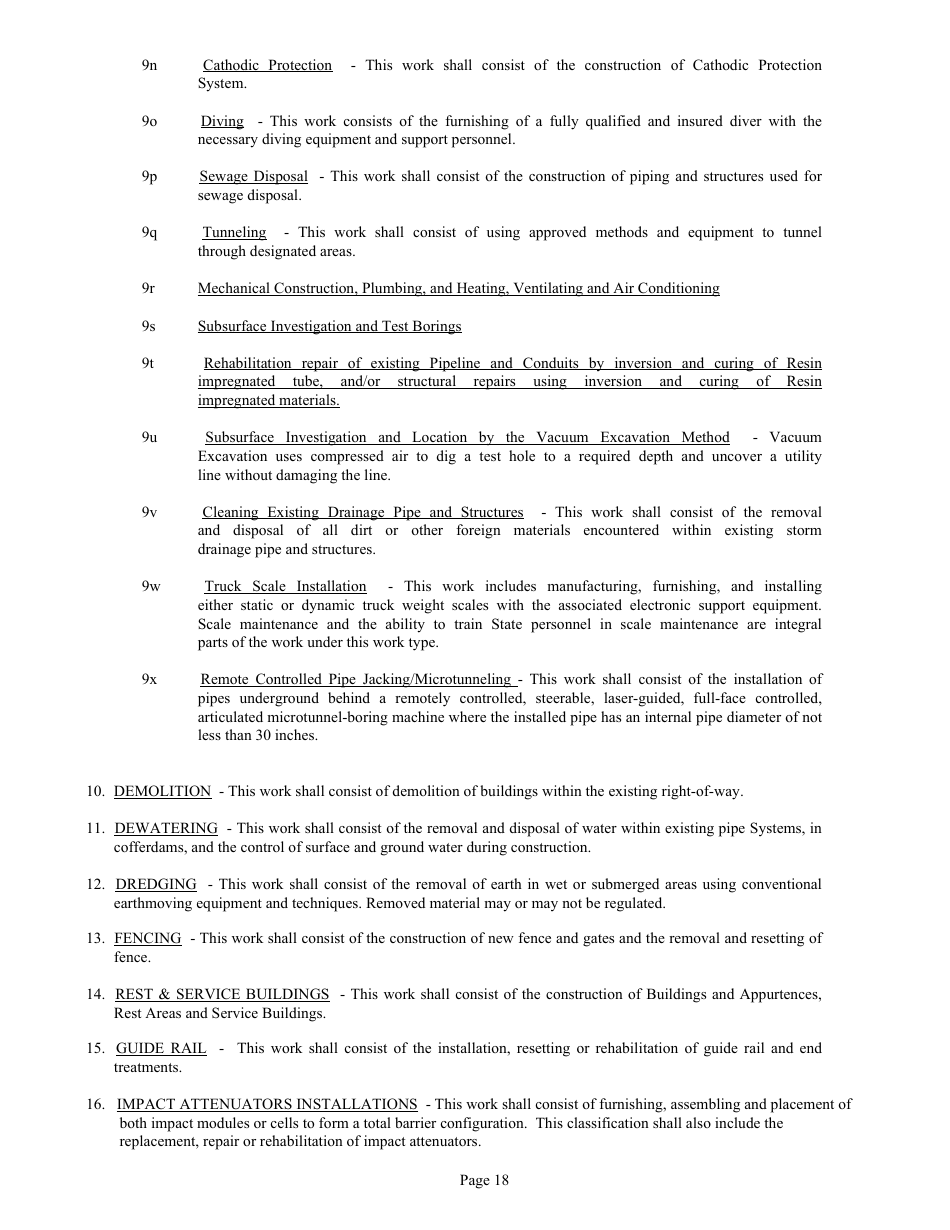 Form DC74A Contractors Financial and Equipment Statement Experience Questionnaire and Past Performance Record - New Jersey, Page 18