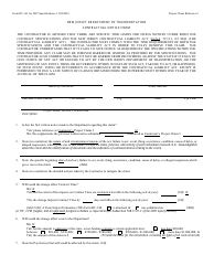 Form DC-161 Contractual Notice Form - New Jersey