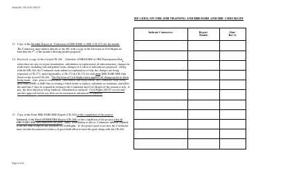 Form DC-130 Re&#039;s EEO, on-The-Job Training and Dbe/Esbe and Sbe Checklist - New Jersey, Page 6
