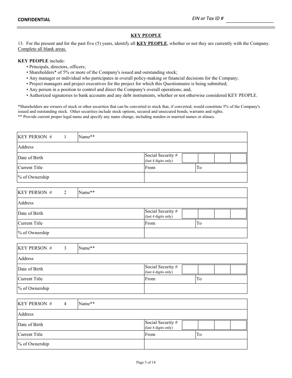 Background Qualification Questionnaire - New Jersey, Page 6