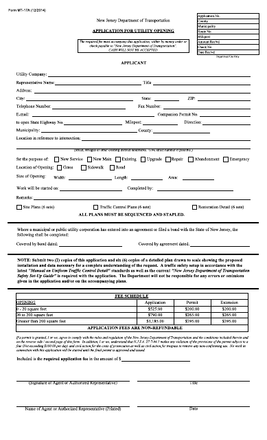 Form MT-17A  Printable Pdf