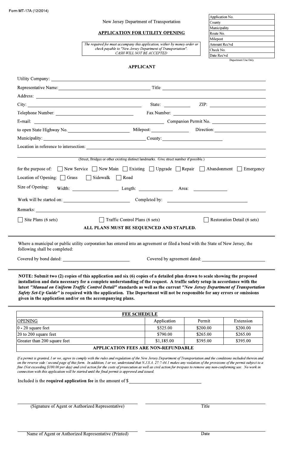 Form MT-17A - Fill Out, Sign Online and Download Fillable PDF, New ...